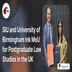 SIU and University of Birmingham Ink MoU for Postgraduate Law Studies in the UK